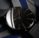Fashion Geneva Men's Ultra Thin Watches Simple Men Business Mesh Belt Quartz Watch Male Wristwatches Clock Relogio Masculino - Image 5